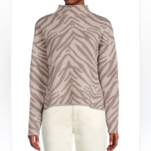 Zebra animal Print trendy soft sweater